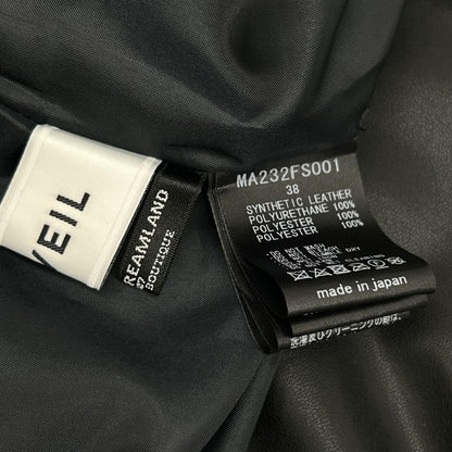 MUVEIL ミュベール MA233FS001 ブラック フェイクレザー スカート スカート
