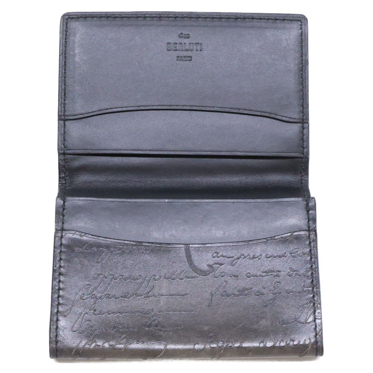 berluti ベルルッティ スクリット カリグラフィ フラップ カードケース