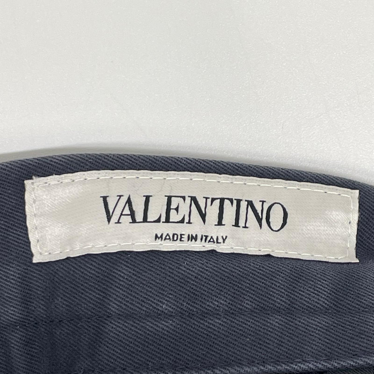 VALENTINO ヴァレンティノ JV0RCG5525T ネイビー コットン ストレートパンツ ボトムス