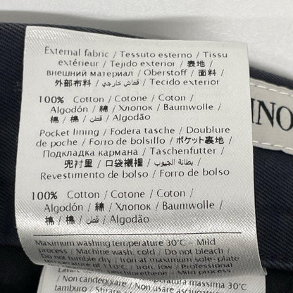 VALENTINO ヴァレンティノ JV0RCG5525T ネイビー コットン ストレートパンツ ボトムス