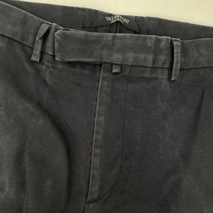 VALENTINO ヴァレンティノ JV0RCG5525T ネイビー コットン ストレートパンツ ボトムス
