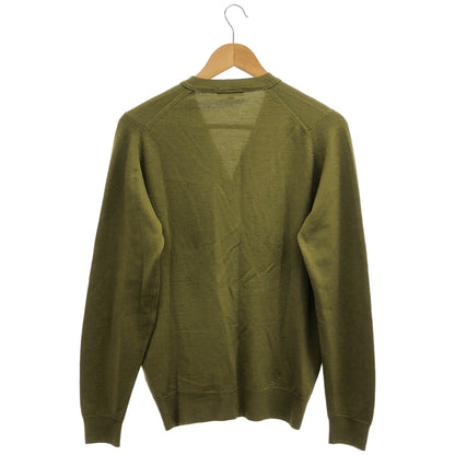 JOHN SMEDLEY ジョンスメドレー グリーン ニュージーランドメリノ ウール100 ボタンカーディガン トップス