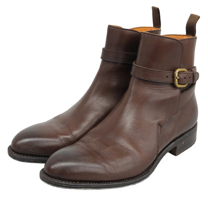 BrooksBrothers ブルックスブラザーズ 美品 レザー ジョッパーブーツ シューズ レディース ダークブラウン 6 1/2 18202 シューズ