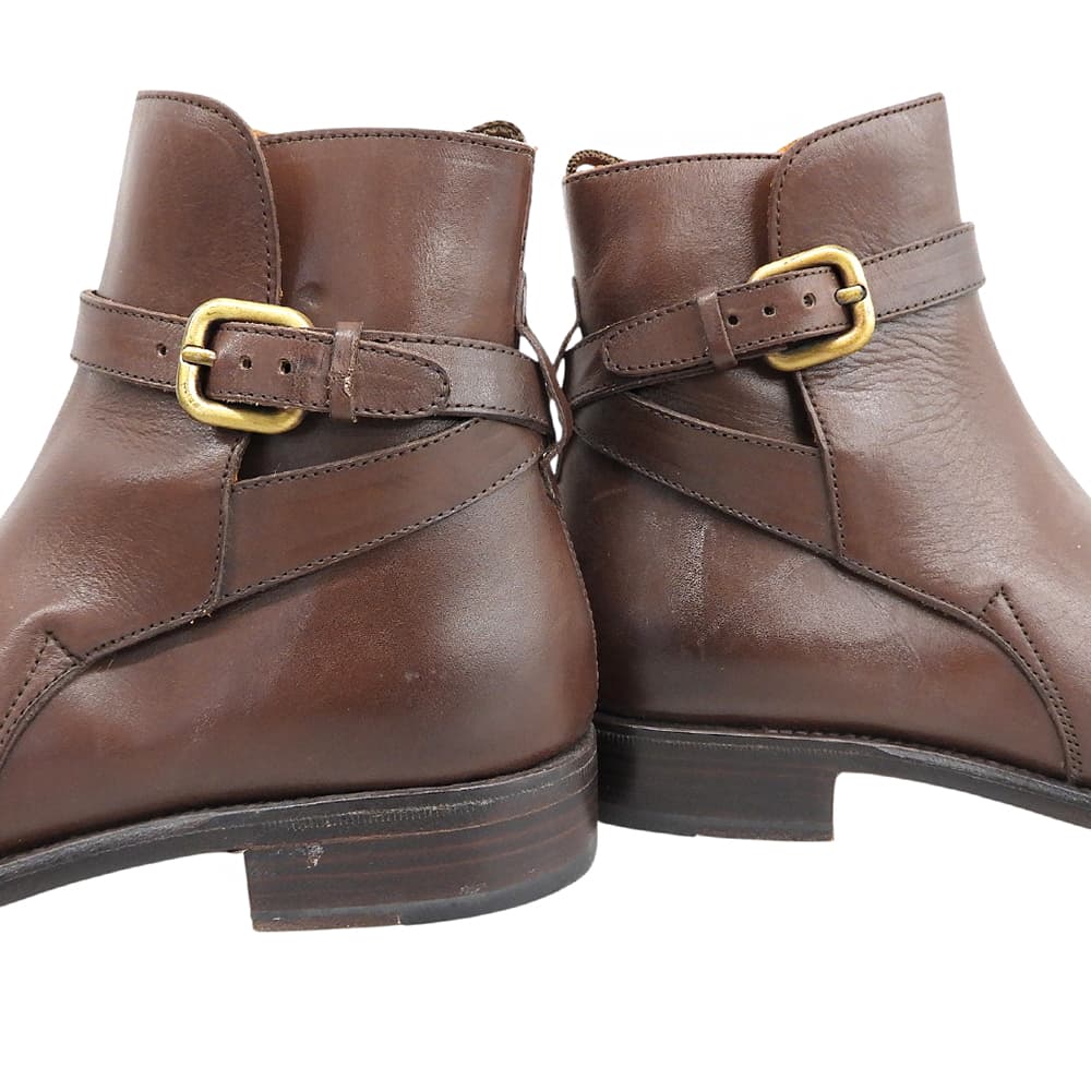 BrooksBrothers ブルックスブラザーズ 美品 レザー ジョッパーブーツ シューズ レディース ダークブラウン 6 1/2 18202 シューズ