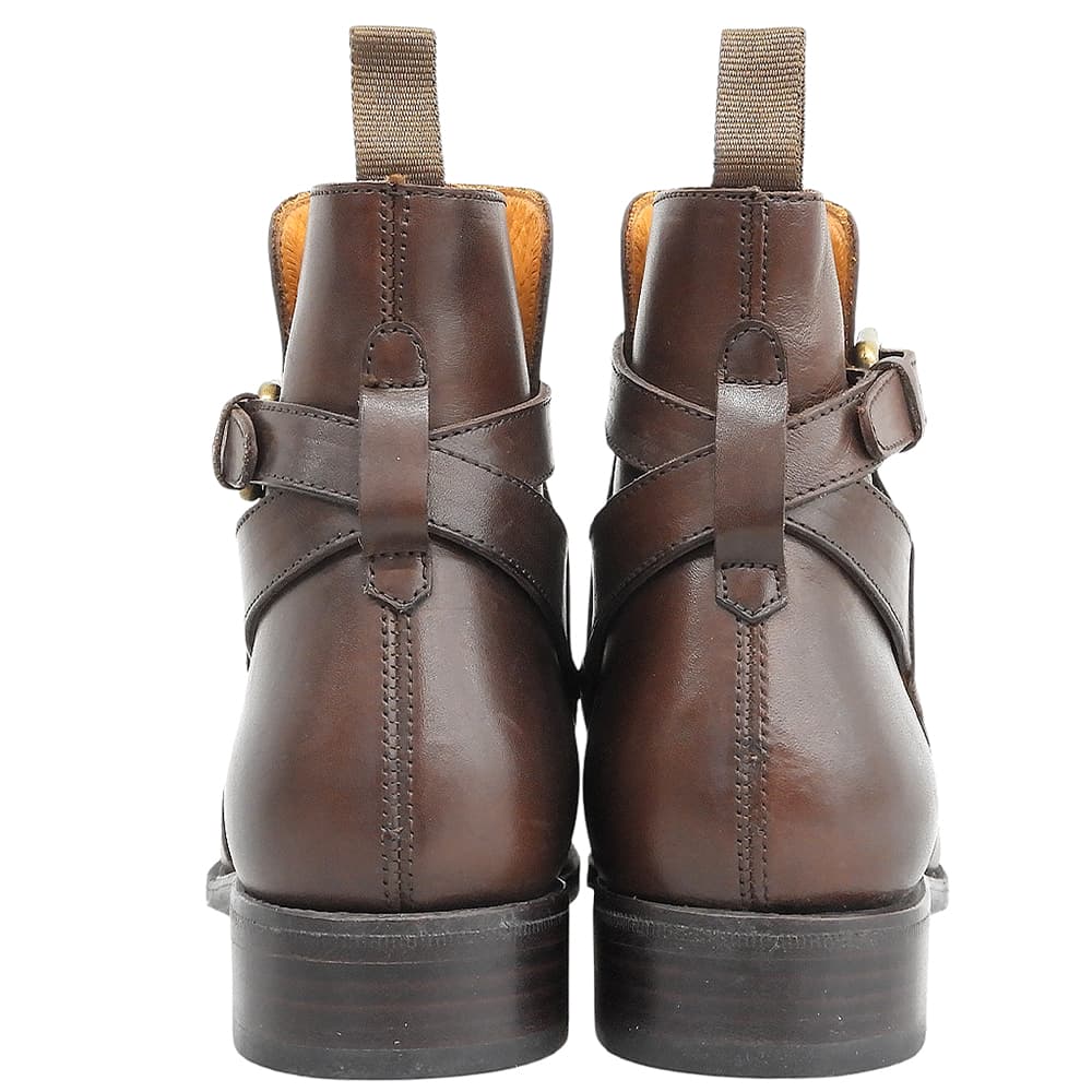 BrooksBrothers ブルックスブラザーズ 美品 レザー ジョッパーブーツ シューズ レディース ダークブラウン 6 1/2 18202 シューズ