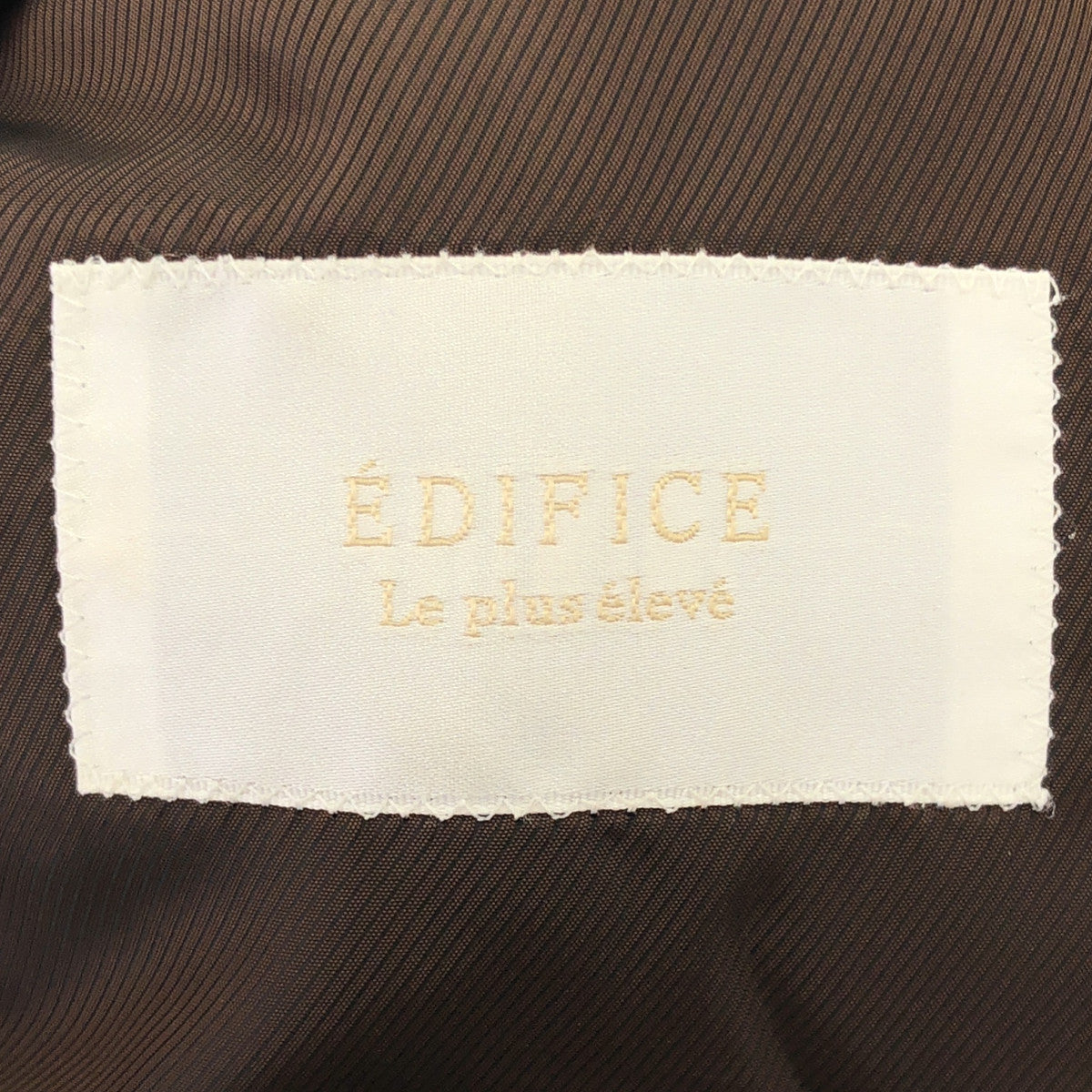 EDIFICE エディフィス キャメル ウール×カシミヤ チェスターコート トップス