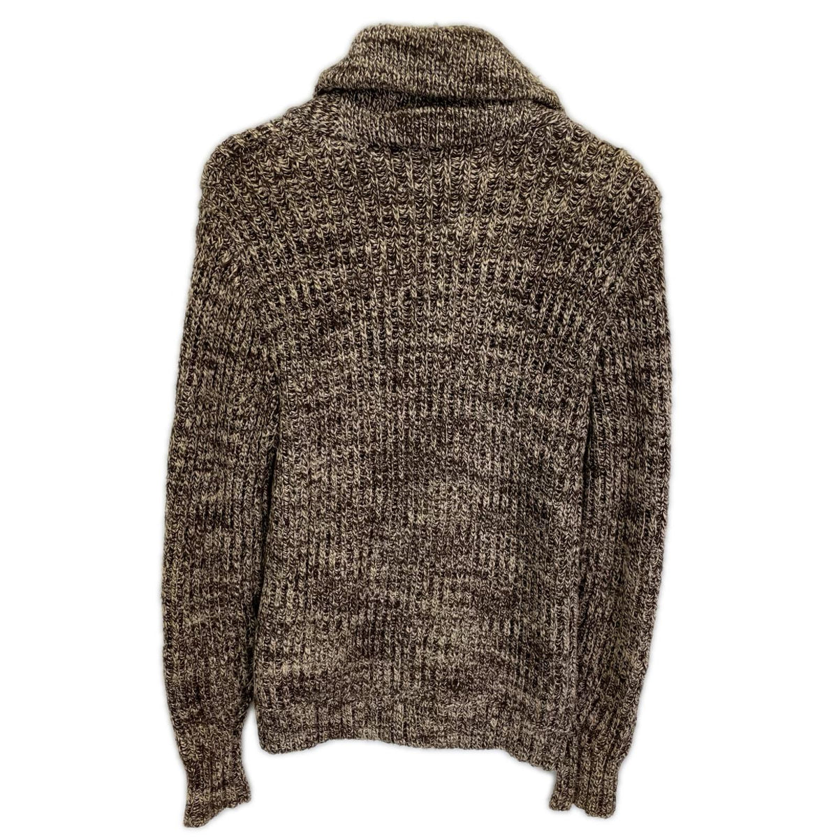 RRL ダブルアールエル ブラウン×ホワイト メランジ ショールカラー ニットカーディガン トップス