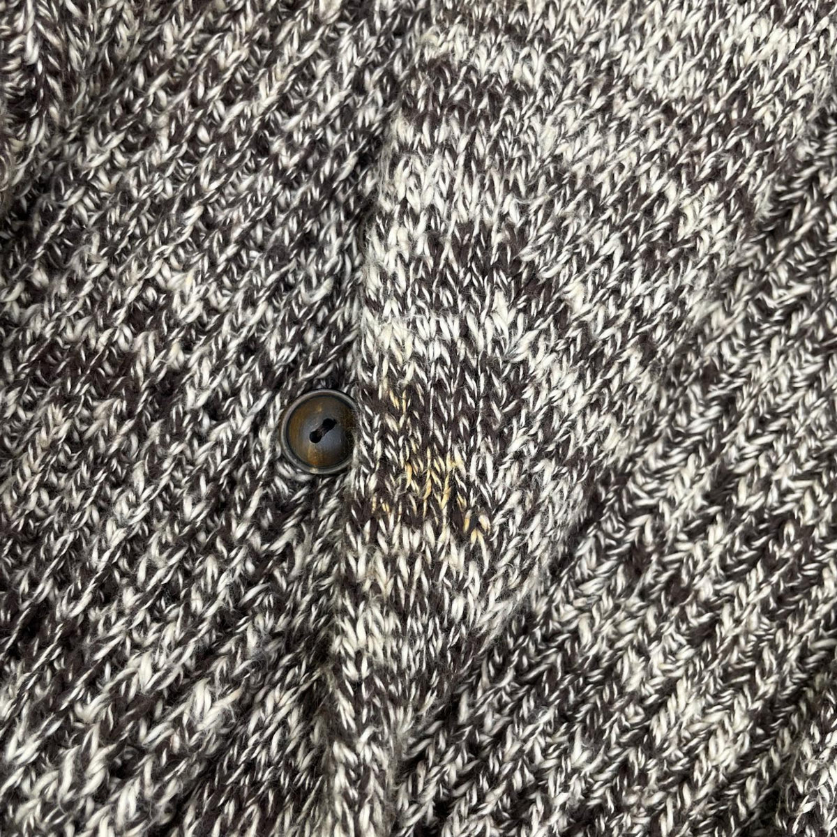 RRL ダブルアールエル ブラウン×ホワイト メランジ ショールカラー ニットカーディガン トップス