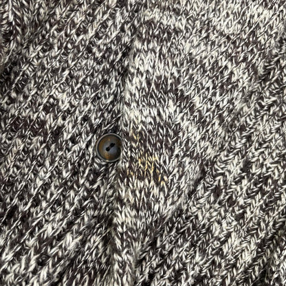 RRL ダブルアールエル ブラウン×ホワイト メランジ ショールカラー ニットカーディガン トップス