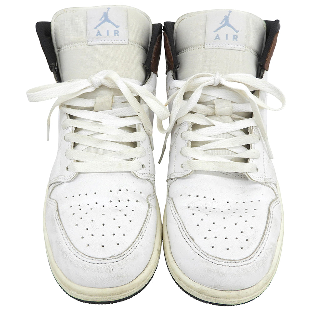 NIKE ナイキ AIR JORDAN 1 MID SE ハイカットスニーカー シューズ メンズ ホワイト ブラック セイル ブルーグレー 27cm FQ7831-142 シューズ