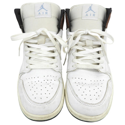 NIKE ナイキ AIR JORDAN 1 MID SE ハイカットスニーカー シューズ メンズ ホワイト ブラック セイル ブルーグレー 27cm FQ7831-142 シューズ