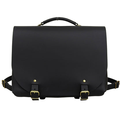 HERZ ヘルツ 美品 ナレッジバッグ M レザー 2WAY ハンドバッグ ショルダーバッグ リュック メンズ ブラック CW-137 ハンドバッグ