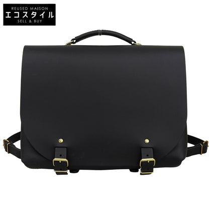 HERZ ヘルツ 美品 ナレッジバッグ M レザー 2WAY ハンドバッグ ショルダーバッグ リュック メンズ ブラック CW-137 ハンドバッグ