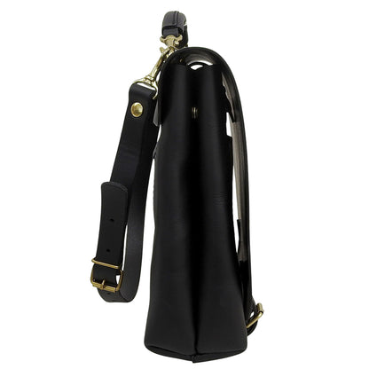 HERZ ヘルツ 美品 ナレッジバッグ M レザー 2WAY ハンドバッグ ショルダーバッグ リュック メンズ ブラック CW-137 ハンドバッグ