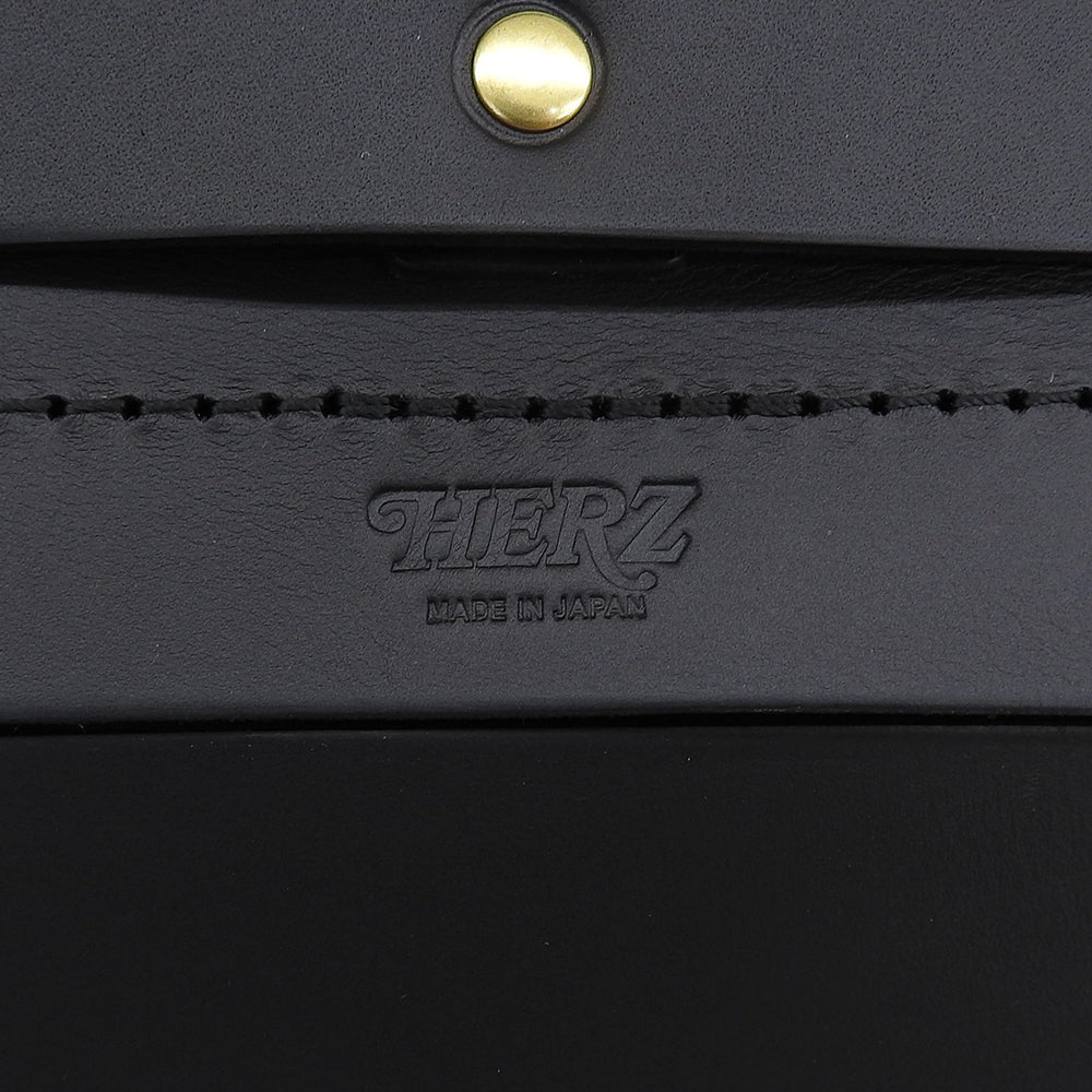 HERZ ヘルツ 美品 ナレッジバッグ M レザー 2WAY ハンドバッグ ショルダーバッグ リュック メンズ ブラック CW-137 ハンドバッグ