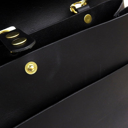 HERZ ヘルツ 美品 ナレッジバッグ M レザー 2WAY ハンドバッグ ショルダーバッグ リュック メンズ ブラック CW-137 ハンドバッグ