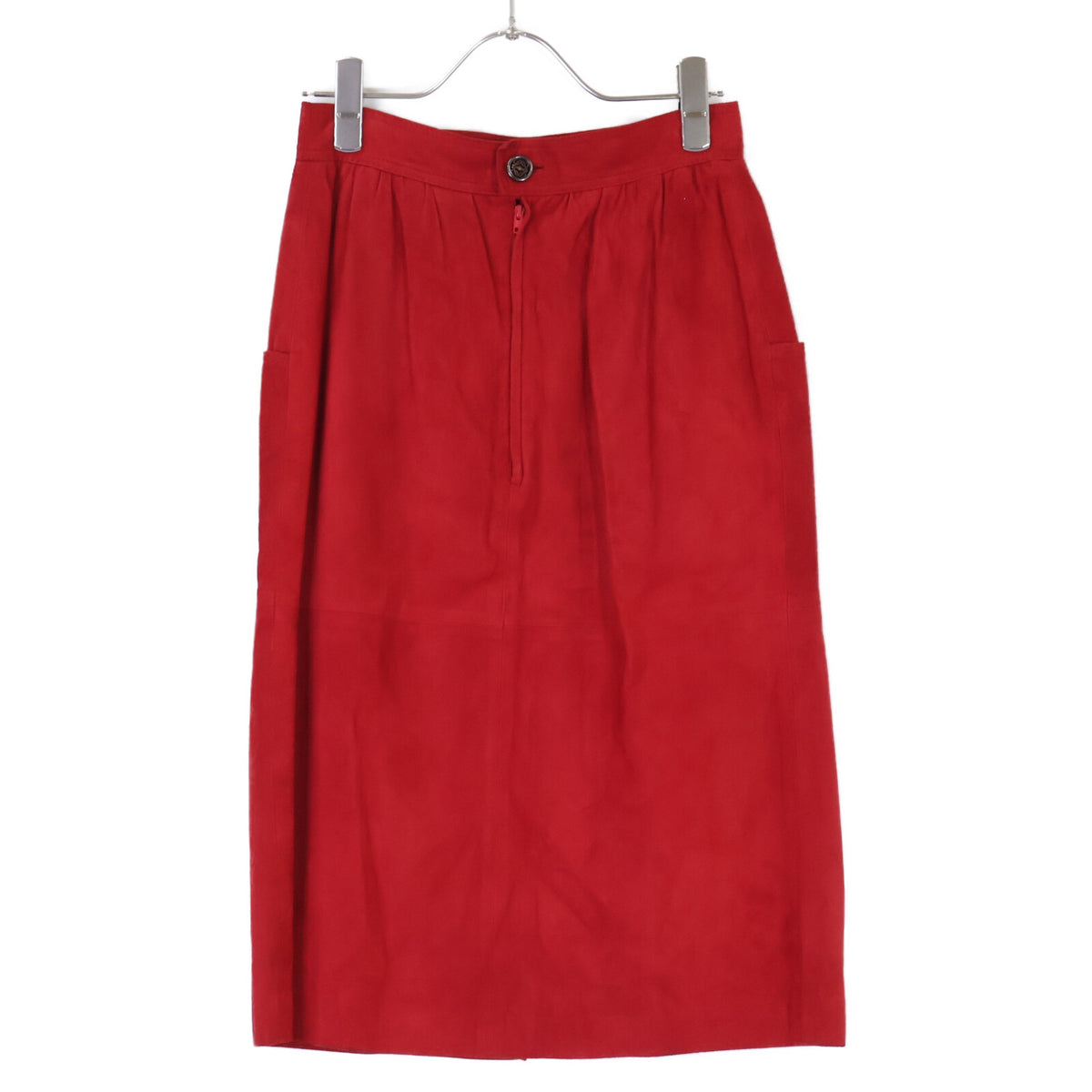LOEWE ロエベ 4293 スエード アナグラムボタン 半袖ジャケット/タイトスカート セットアップ スーツ セットアップ