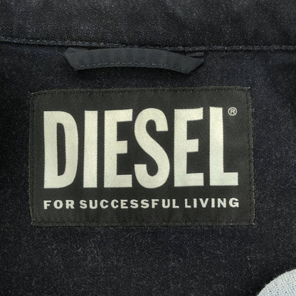 DIESEL ディーゼル インディゴ デニム ナイロン 切り替えフーディ ジップ ジャケット トップス