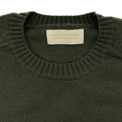 UNITED ARROWS ユナイテッドアローズ 1113-299-4950 オリーブ 奥山メリヤス ミドルゲージ ニット トップス