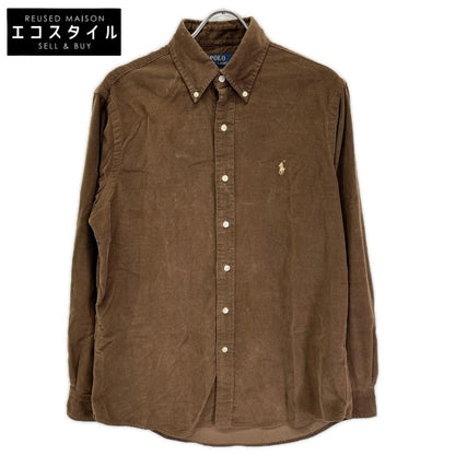 POLObyRalphLauren ポロラルフローレン ブラウン 細畝コーデュロイ スモールポニー ボタンダウン シャツ トップス
