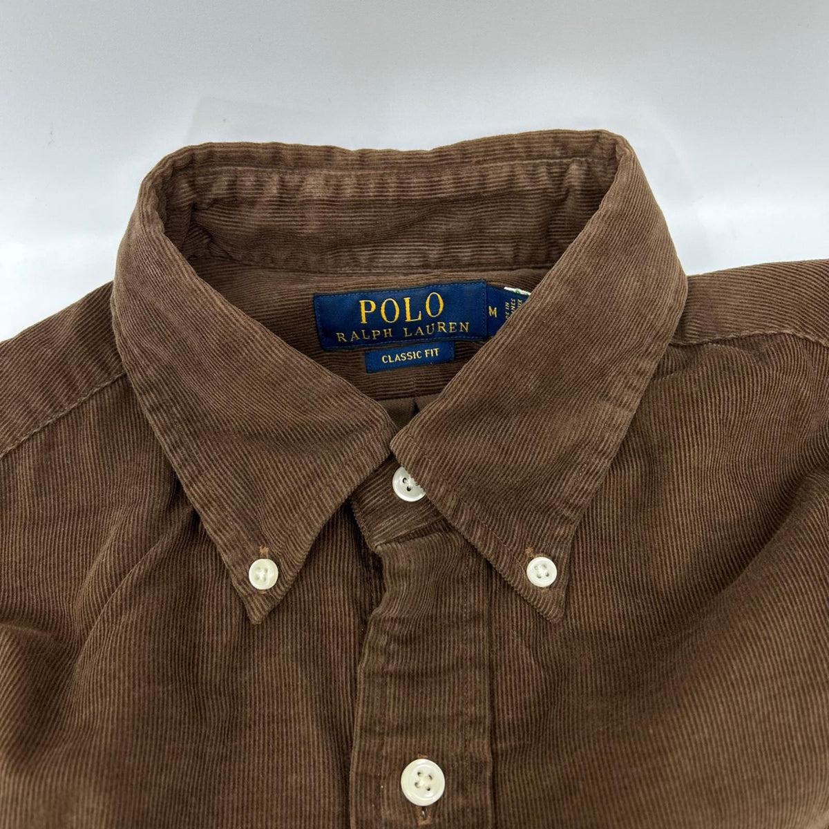 POLObyRalphLauren ポロラルフローレン ブラウン 細畝コーデュロイ スモールポニー ボタンダウン シャツ トップス