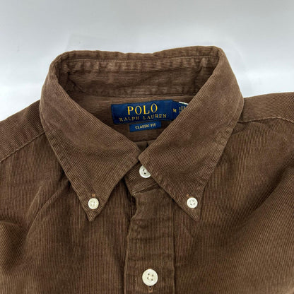 POLObyRalphLauren ポロラルフローレン ブラウン 細畝コーデュロイ スモールポニー ボタンダウン シャツ トップス