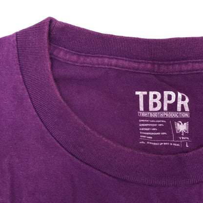 TIGHTBOOTH タイトブース ×OILWORKS パープル グラフィック KUBRICKTシャツ トップス