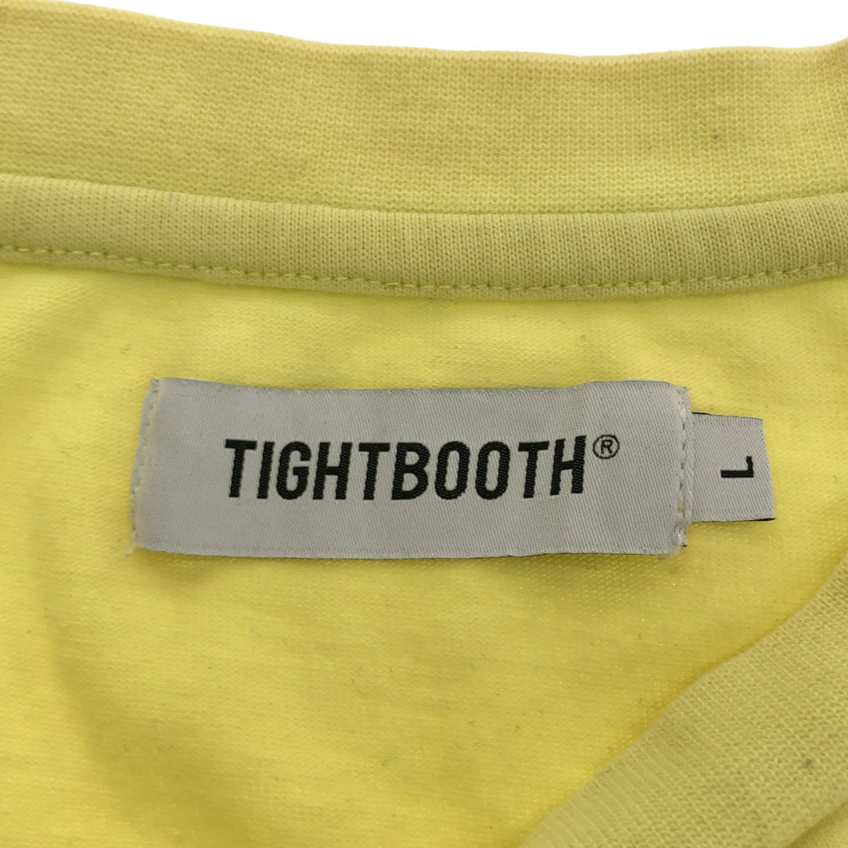 TIGHTBOOTH タイトブース ×河村康輔 イエロー コットン100 DUPLICATION Tシャツ トップス