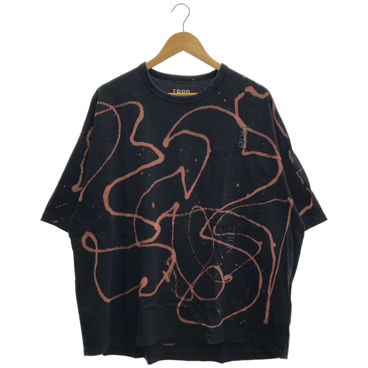 TIGHTBOOTH タイトブース ブラック コットン100 BLEACH Tシャツ トップス