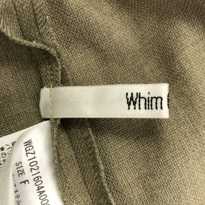 Whim Gazette ウィムガゼット ブラウン 接触冷感 洗える ドライストレッチ 2WAYブラウス トップス
