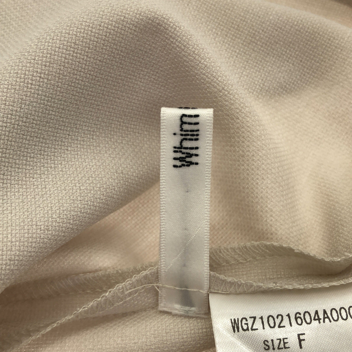 Whim Gazette ウィムガゼット ベージュ 接触冷感 洗える ドライストレッチ 2WAYブラウス トップス