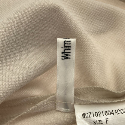 Whim Gazette ウィムガゼット ベージュ 接触冷感 洗える ドライストレッチ 2WAYブラウス トップス