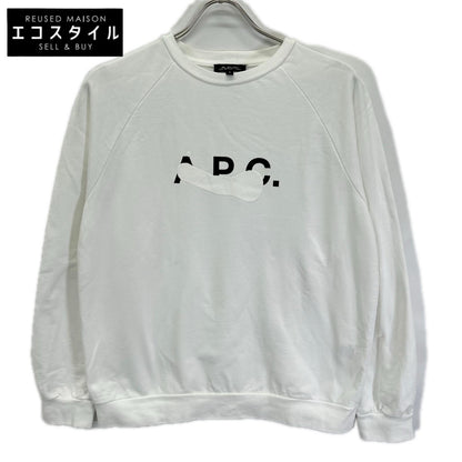 A.P.C. アーペーセー ×SHO SHIBUYA ホワイト ロゴ ペイント ラグランスリーブ スウェット トップス