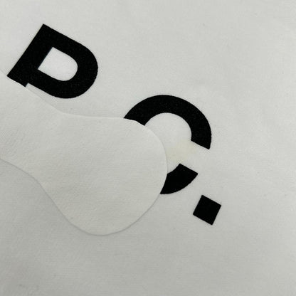A.P.C. アーペーセー ×SHO SHIBUYA ホワイト ロゴ ペイント ラグランスリーブ スウェット トップス