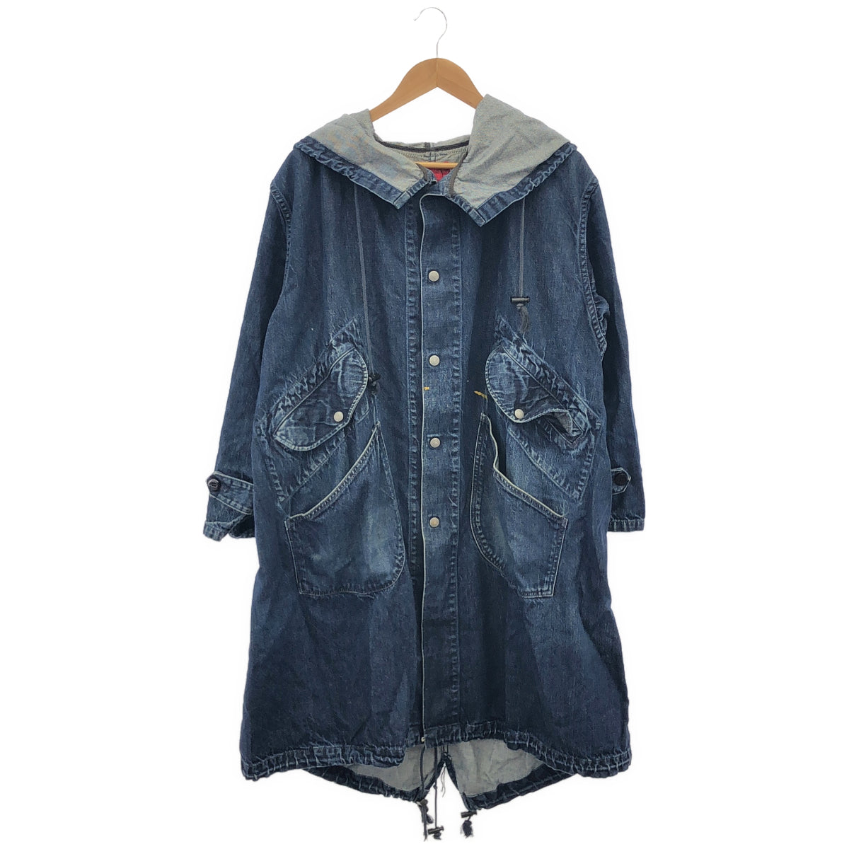 EVISU エヴィス インディゴ デニム フード付き ジャケット コート トップス