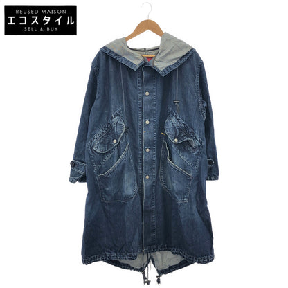 EVISU エヴィス インディゴ デニム フード付き ジャケット コート トップス