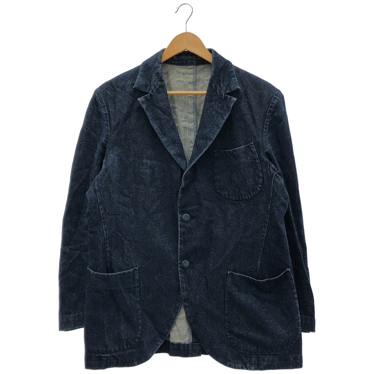 EVISU エヴィス HIDEHIKO YAMANE インディゴ 総柄 デニム テーラードジャケット トップス