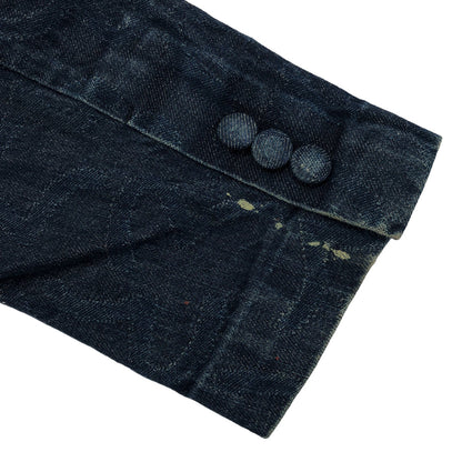 EVISU エヴィス HIDEHIKO YAMANE インディゴ 総柄 デニム テーラードジャケット トップス