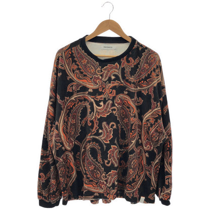 TIGHTBOOTH タイトブース ブラック 22SS PAISLEY VELOUR LONG SLEEVE Tシャツ トップス