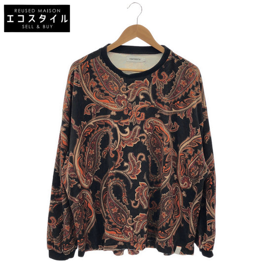 TIGHTBOOTH タイトブース ブラック 22SS PAISLEY VELOUR LONG SLEEVE Tシャツ トップス