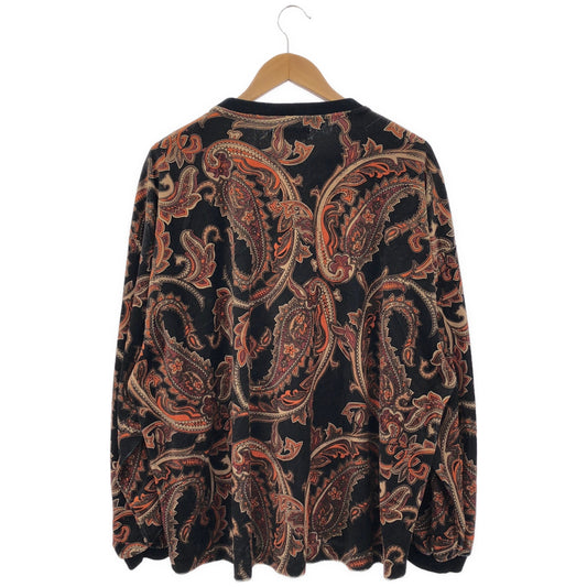 TIGHTBOOTH タイトブース ブラック 22SS PAISLEY VELOUR LONG SLEEVE Tシャツ トップス