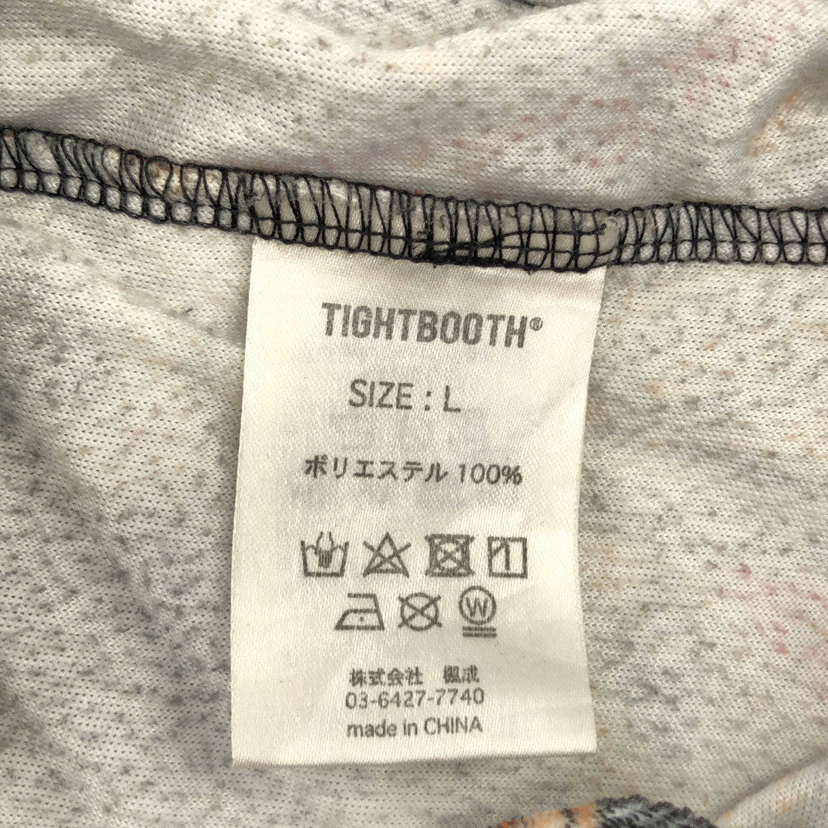 TIGHTBOOTH タイトブース ブラック 22SS PAISLEY VELOUR LONG SLEEVE Tシャツ トップス
