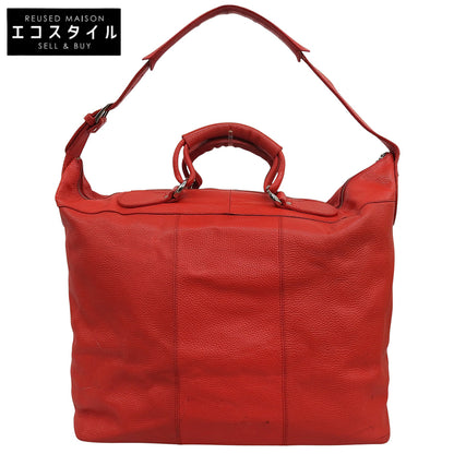 EVISU エヴィス YAMANE GUARANTEED YAMANE DELUXE 特大バッグ レザー 2WAY ハンドバッグ ショルダー メンズ レッド ハンドバッグ