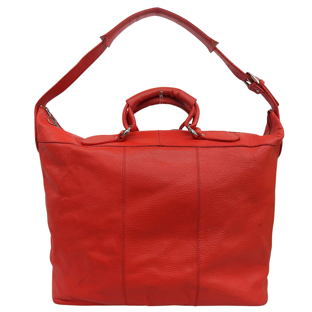 EVISU エヴィス YAMANE GUARANTEED YAMANE DELUXE 特大バッグ レザー 2WAY ハンドバッグ ショルダー メンズ レッド ハンドバッグ