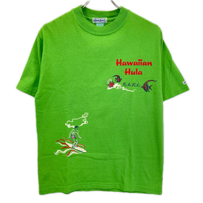 SUN SURF サンサーフ USA製 グリーン HAWAIAN HULA 半袖 Tシャツ トップス