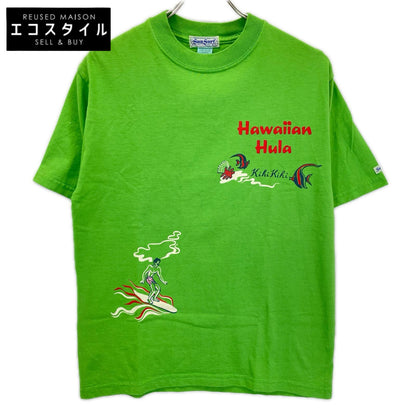 SUN SURF サンサーフ USA製 グリーン HAWAIAN HULA 半袖 Tシャツ トップス