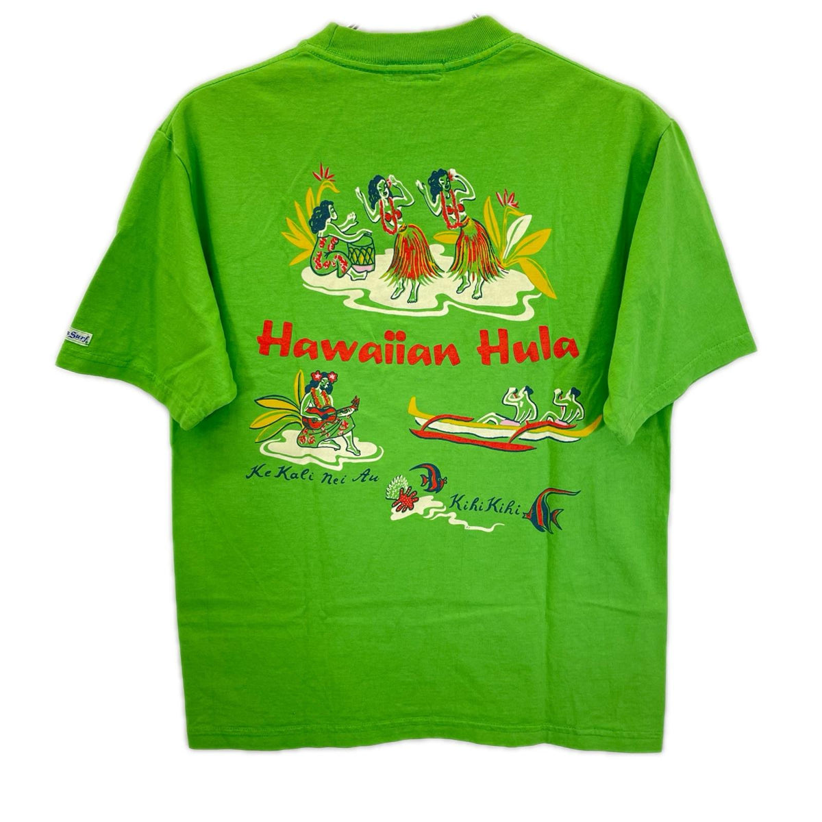 SUN SURF サンサーフ USA製 グリーン HAWAIAN HULA 半袖 Tシャツ トップス