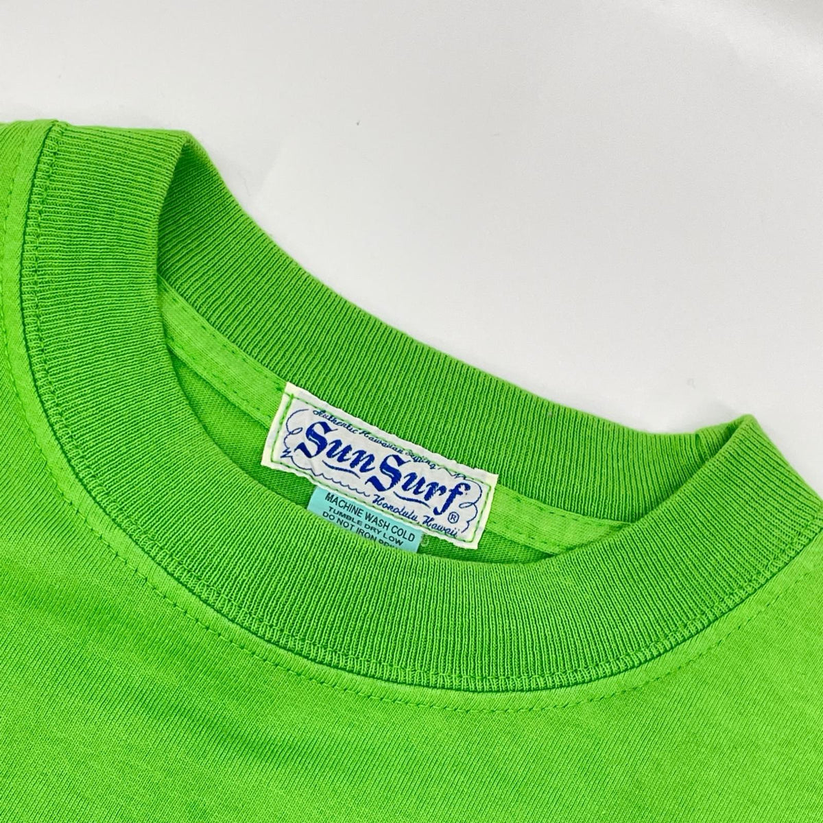 SUN SURF サンサーフ USA製 グリーン HAWAIAN HULA 半袖 Tシャツ トップス