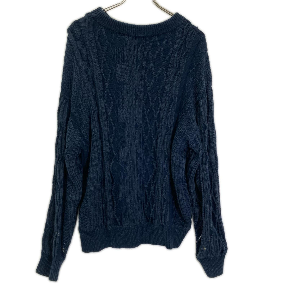 EVISU エヴィス 【EVISUKURO】24AW ネイビー Logo Label Relax Fit ニットセーター トップス