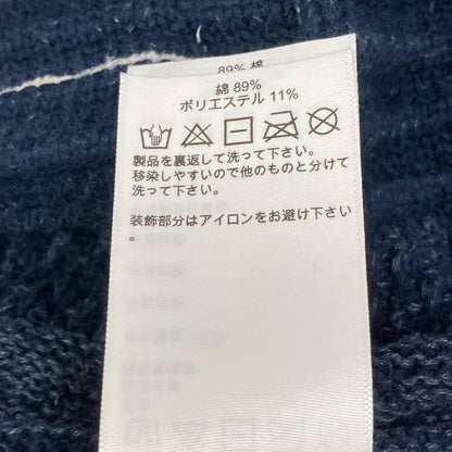 EVISU エヴィス 【EVISUKURO】24AW ネイビー Logo Label Relax Fit ニットセーター トップス